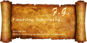 Fasching Gabriella névjegykártya